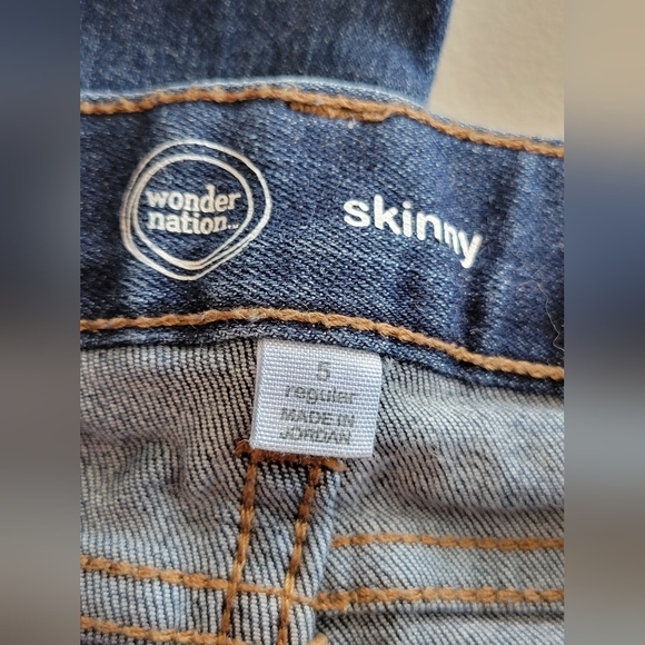 Wonder Nation Girls Skinny Jeans. Size 5 - Picture 6 of 8